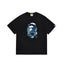 BAPE Style Winter Snow Scenery Ape Head Short-Sleeve Tee - Black