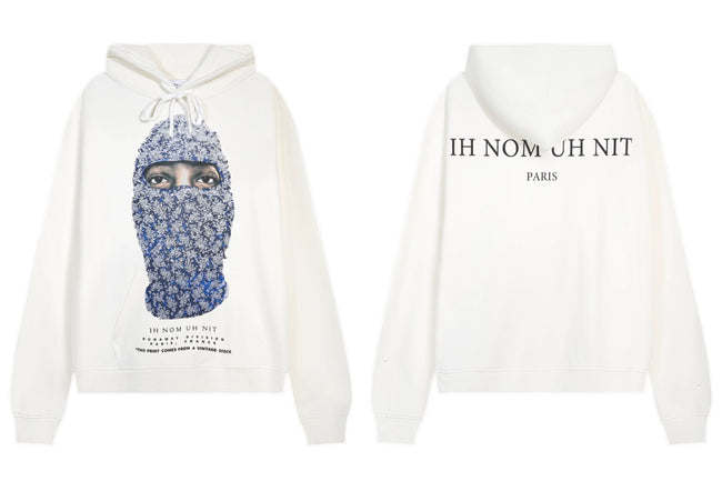 IH NOM UH NIT Pearl Mask Graphic Hoodie - Off-White Hover Image