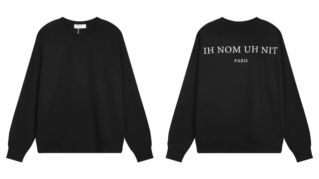 IH NOM UH NIT Minimalist Back Logo Sweatshirt - Black Hover Image