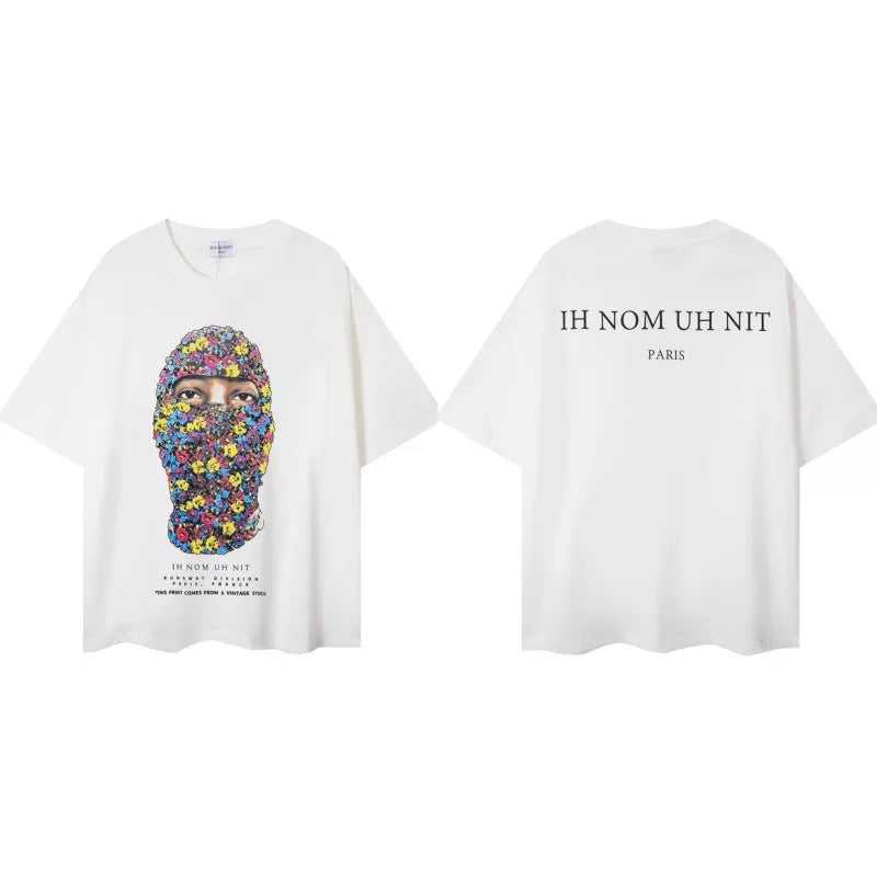 IH NOM UH NIT Floral Mask Graphic Tee - Off-White