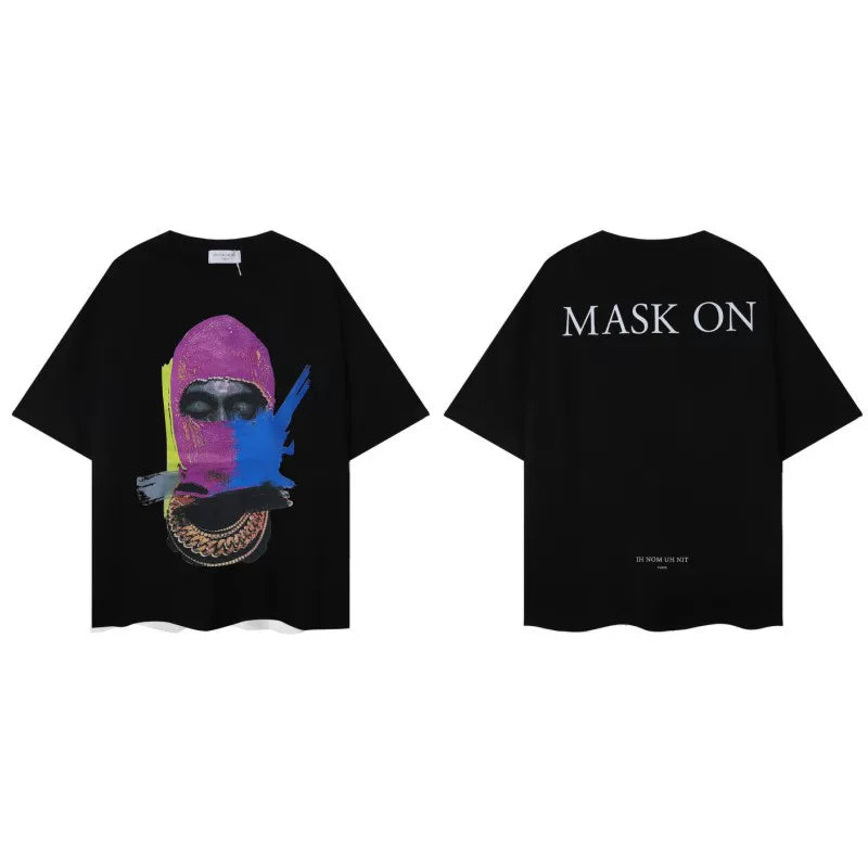 IH NOM UH NIT Mask On Pop-Art Graphic Tee - Black