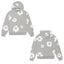 "Denim Tears" Grey Floral Pattern Full-Zip Hoodie