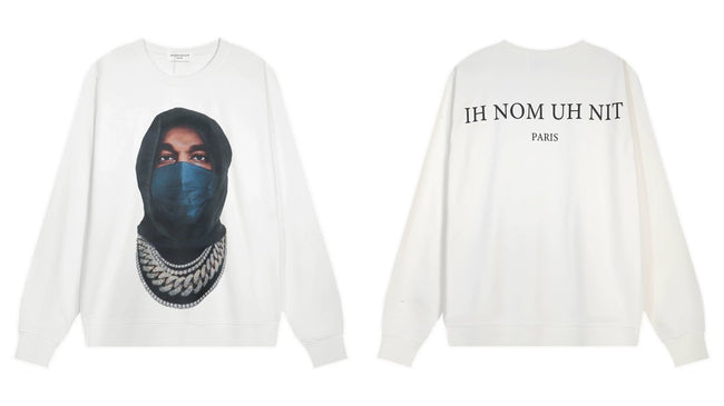 IH NOM UH NIT Masked Figure Cuban Link Sweatshirt - Off-White Hover Image