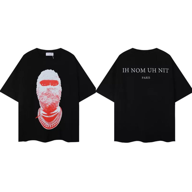 IH NOM UH NIT Red Mask Pearl Graphic Tee - Black Hover Image