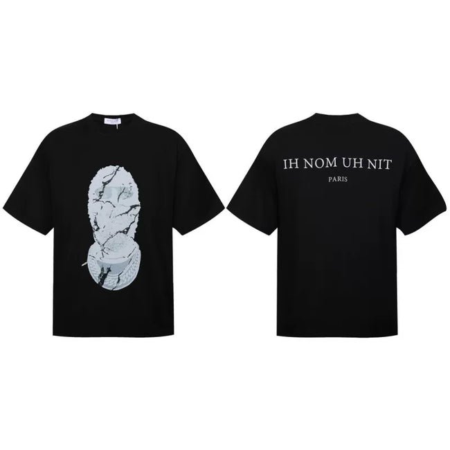 IH NOM UH NIT Marble Mask Graphic Tee - Black Hover Image