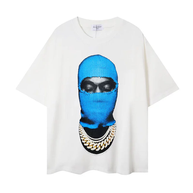 IH NOM UH NIT Blue Mask Cuban Link Graphic Tee - Off-White Hover Image