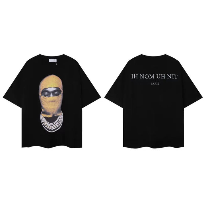 IH NOM UH NIT Yellow Mask Cuban Link Tee - Black Hover Image