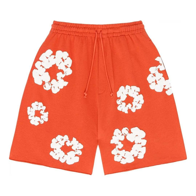 Denim Tears The Cotton Wreath Shorts 'Orange' Hover Image