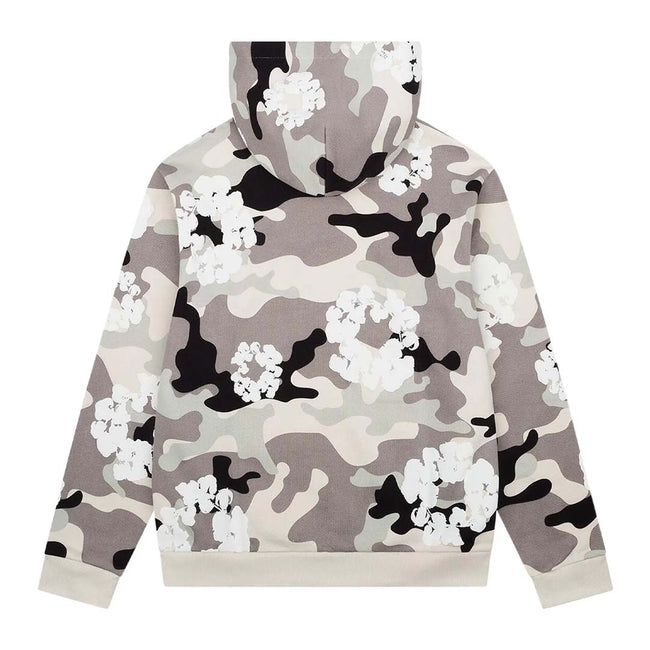 Denim Tears Wreath Zip Hoodie 'White Camo' Main Image