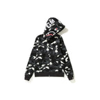 A BATHING APE ABC Camo Shark Full Zip Hoodie Black